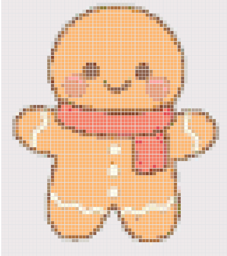 christmas gingerbread man pixel beads