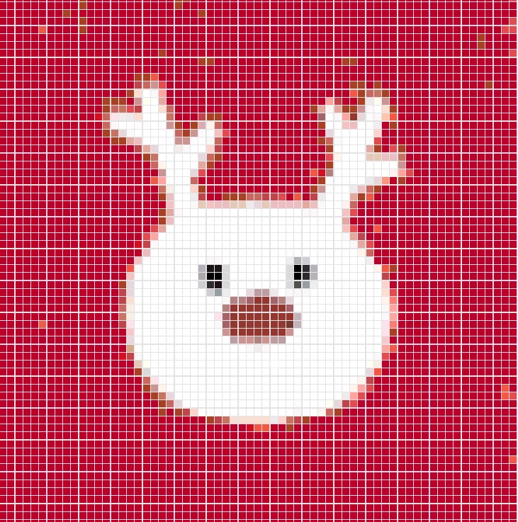 christmas reindeer pixel beads