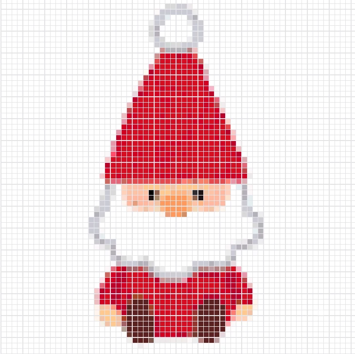 christmas santa claus pixel beads