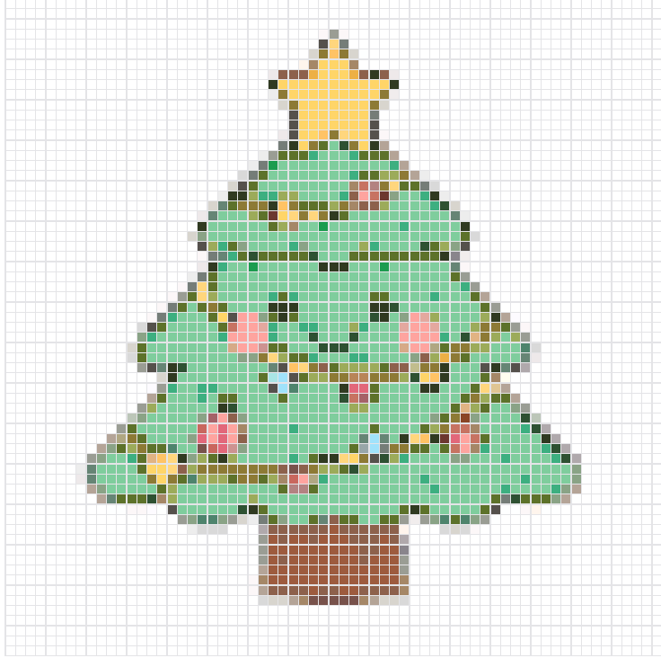 christmas tree pixel beads