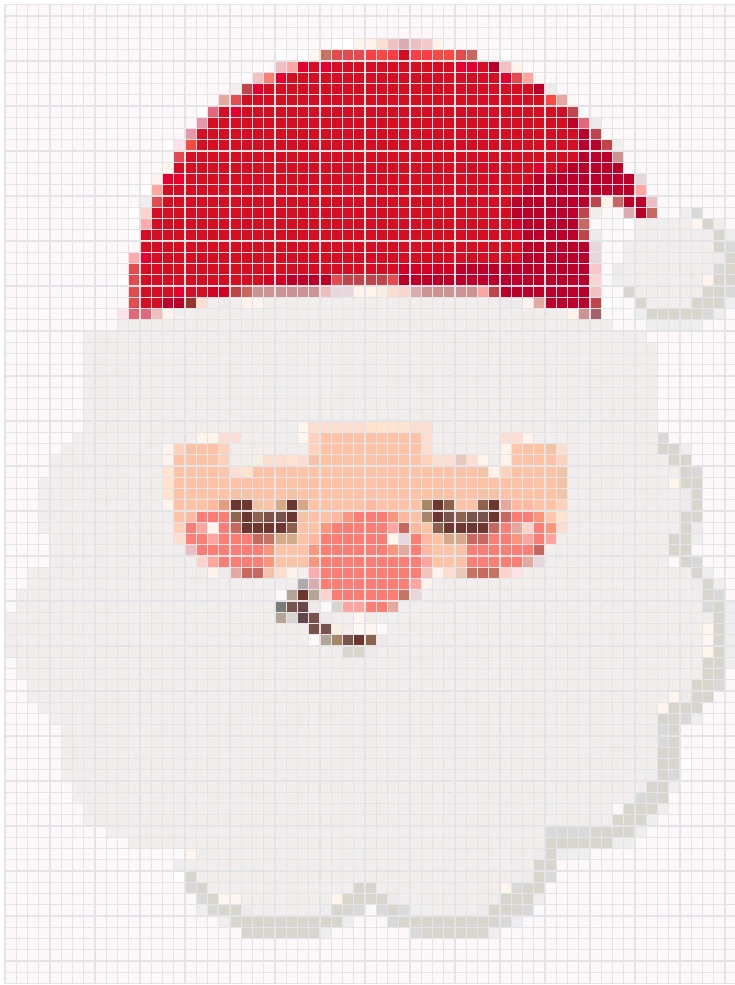 santa claus pixel beads