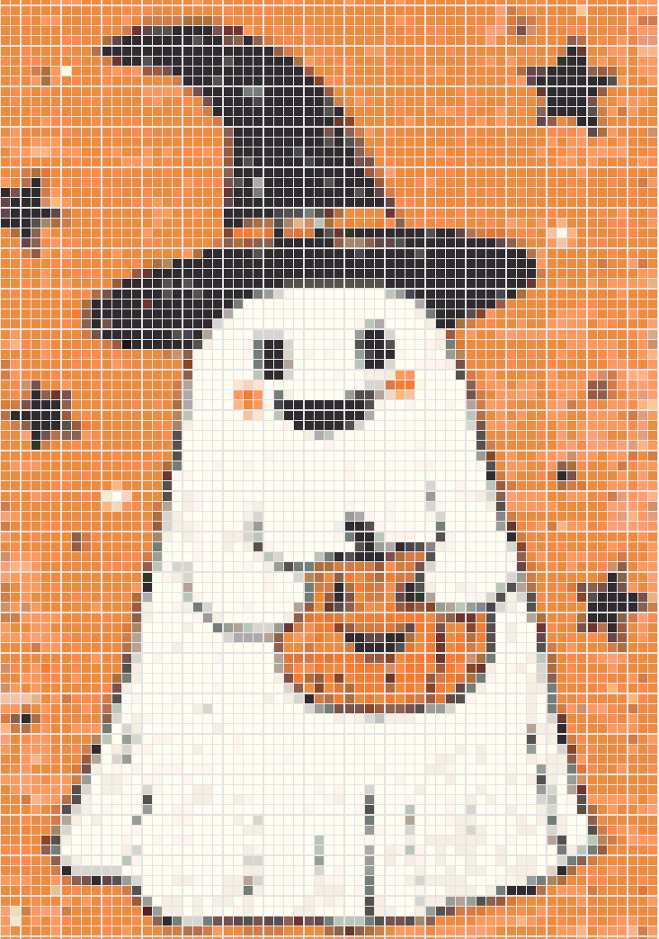 halloween ghost pixel beads 4