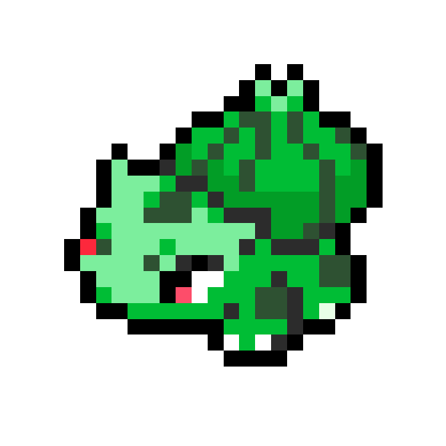 Bulbasaur Perler bead pattern preview