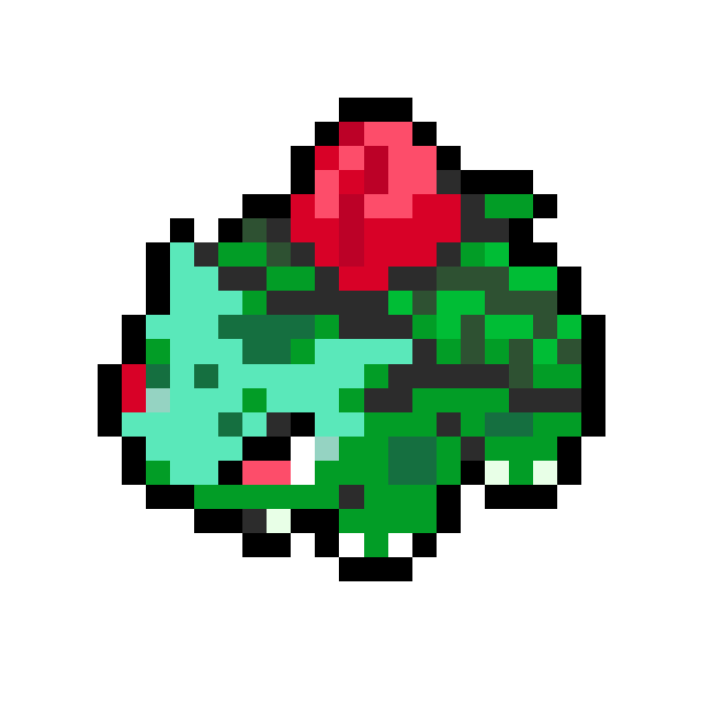 Ivysaur Perler bead pattern preview