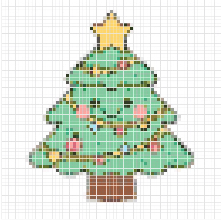 christmas tree pixel beads