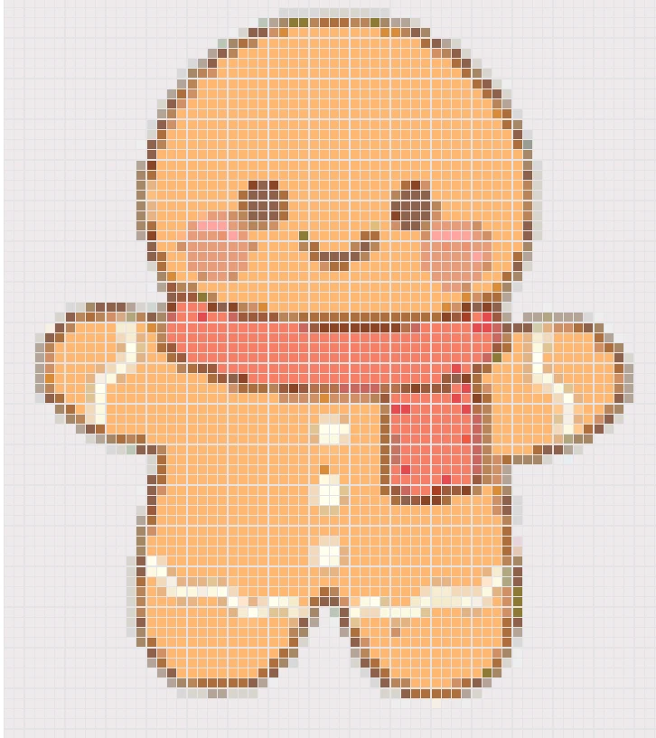 gingerbread man pixel beads