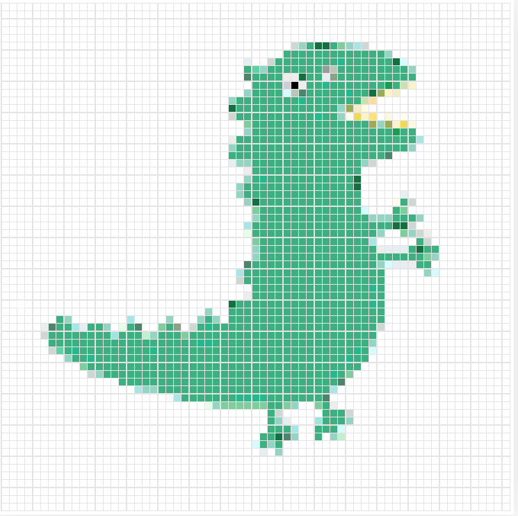 peppa pig mr dinosaur pixel beads