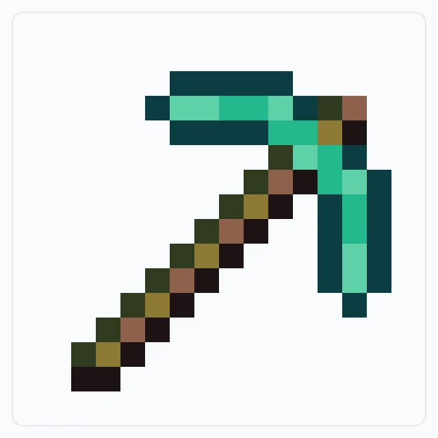 Diamond Pickaxe perler bead pattern